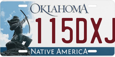 OK license plate 115DXJ