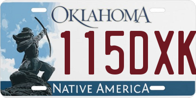 OK license plate 115DXK