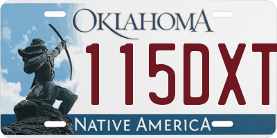 OK license plate 115DXT