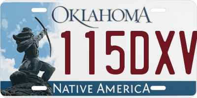 OK license plate 115DXV