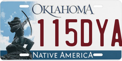 OK license plate 115DYA