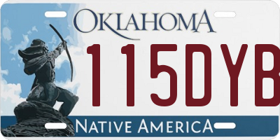 OK license plate 115DYB