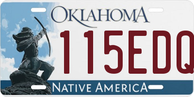 OK license plate 115EDQ