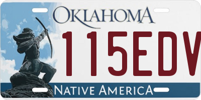 OK license plate 115EDV