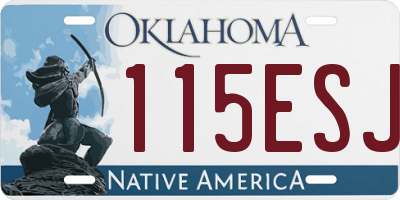 OK license plate 115ESJ