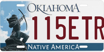 OK license plate 115ETR