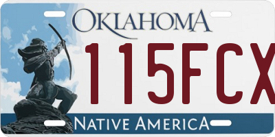 OK license plate 115FCX