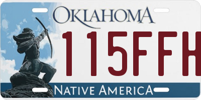 OK license plate 115FFH