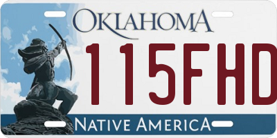 OK license plate 115FHD