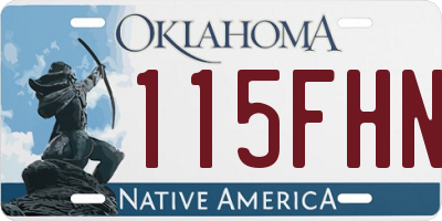 OK license plate 115FHN