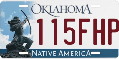 OK license plate 115FHP