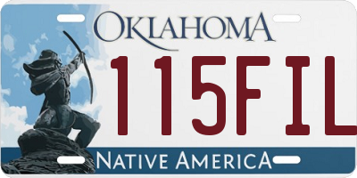 OK license plate 115FIL