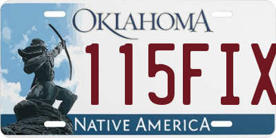 OK license plate 115FIX