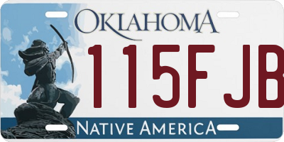 OK license plate 115FJB
