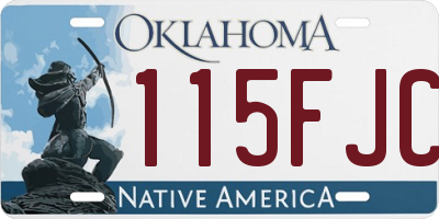 OK license plate 115FJC