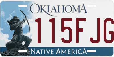 OK license plate 115FJG