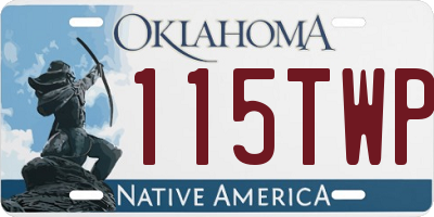 OK license plate 115TWP