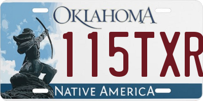 OK license plate 115TXR