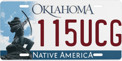 OK license plate 115UCG