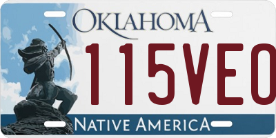 OK license plate 115VEO