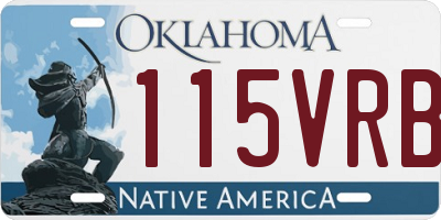 OK license plate 115VRB