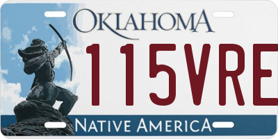 OK license plate 115VRE