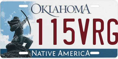 OK license plate 115VRG