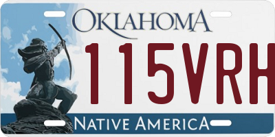 OK license plate 115VRH