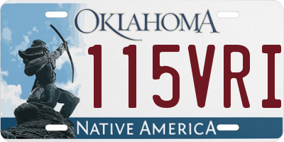 OK license plate 115VRI