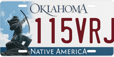 OK license plate 115VRJ