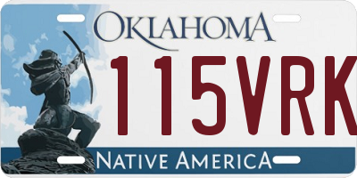 OK license plate 115VRK