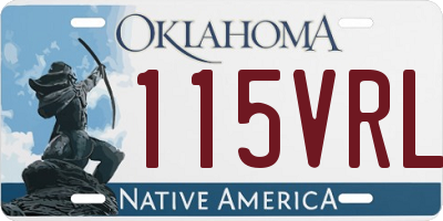OK license plate 115VRL