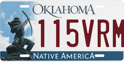 OK license plate 115VRM