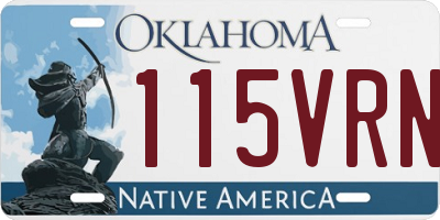 OK license plate 115VRN