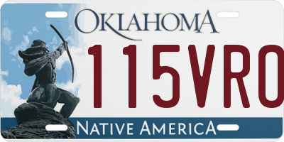 OK license plate 115VRO