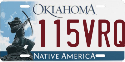 OK license plate 115VRQ