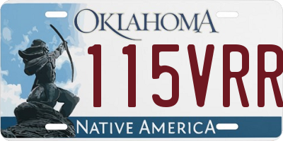 OK license plate 115VRR