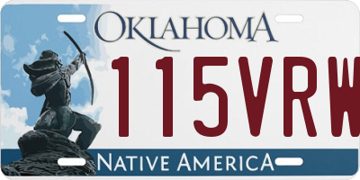 OK license plate 115VRW
