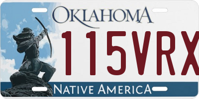 OK license plate 115VRX