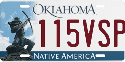 OK license plate 115VSP