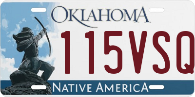 OK license plate 115VSQ