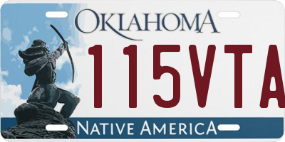 OK license plate 115VTA