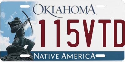 OK license plate 115VTD