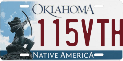 OK license plate 115VTH