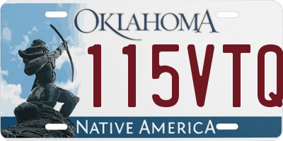 OK license plate 115VTQ