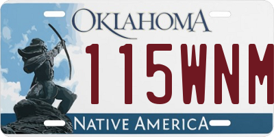 OK license plate 115WNM