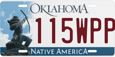 OK license plate 115WPP