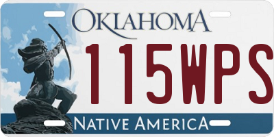 OK license plate 115WPS
