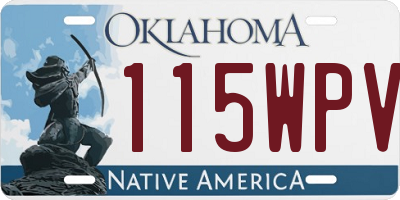 OK license plate 115WPV