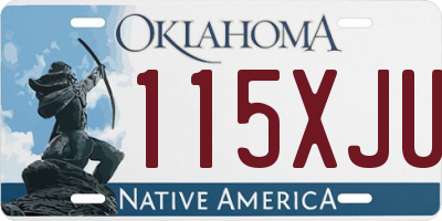 OK license plate 115XJU
